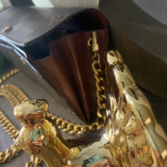 ⚜️Louis Vuitton Monogram WOC Pochette Style Crossbody w/Vintage Gold Tone - Picture 11 of 12